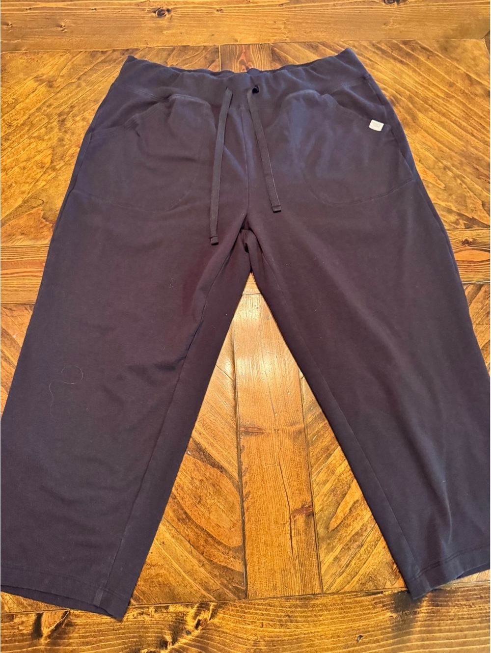 Athletic Works Black Sweatpants with Drawstring, Size L (12-14)